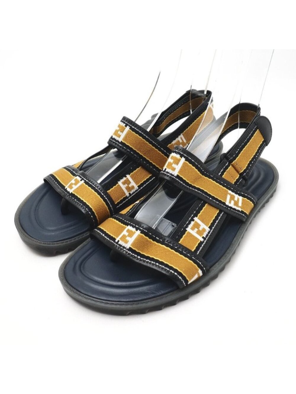 Fendi Sandals FF Double Strap Thong